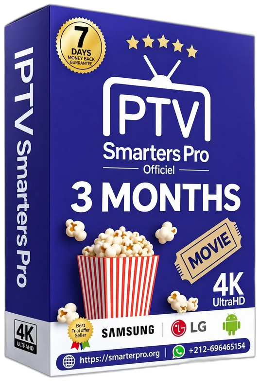 Subscription IPTV Premium Smarters Pro (3 Months) - Quality 4K UHD