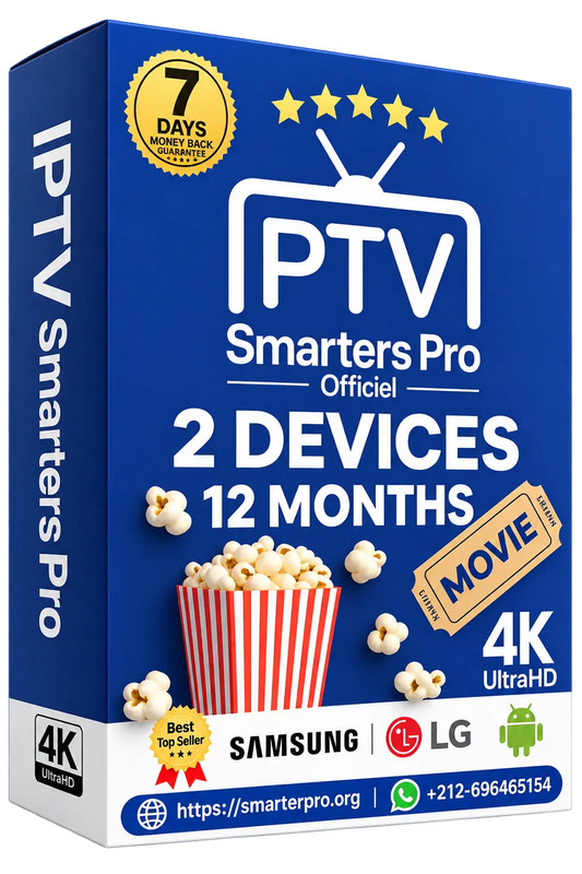 subscription iptv 12 months smarters pro 2 devices